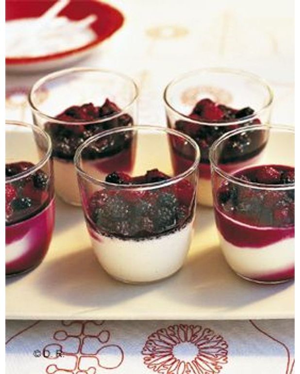 Panna cotta aux fruits rouges pour 6 personnes Recettes Elle à Table
