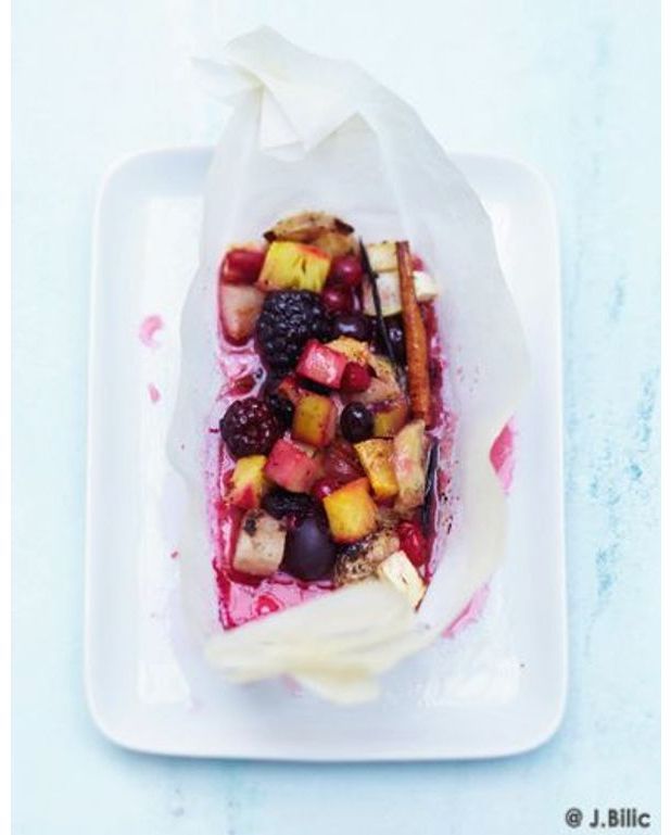 Papillotes de fruits aux épices pour 6 personnes Recettes Elle à Table