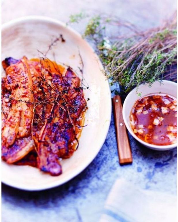 Poitrine de porc grillée pour 6