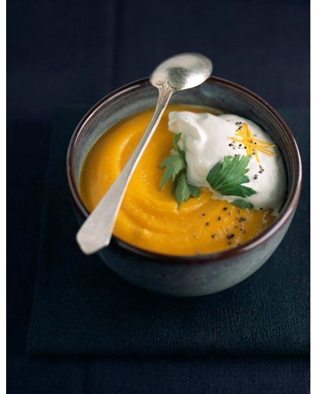 Velouté en coque de potimaron - Recettes Elle à Table