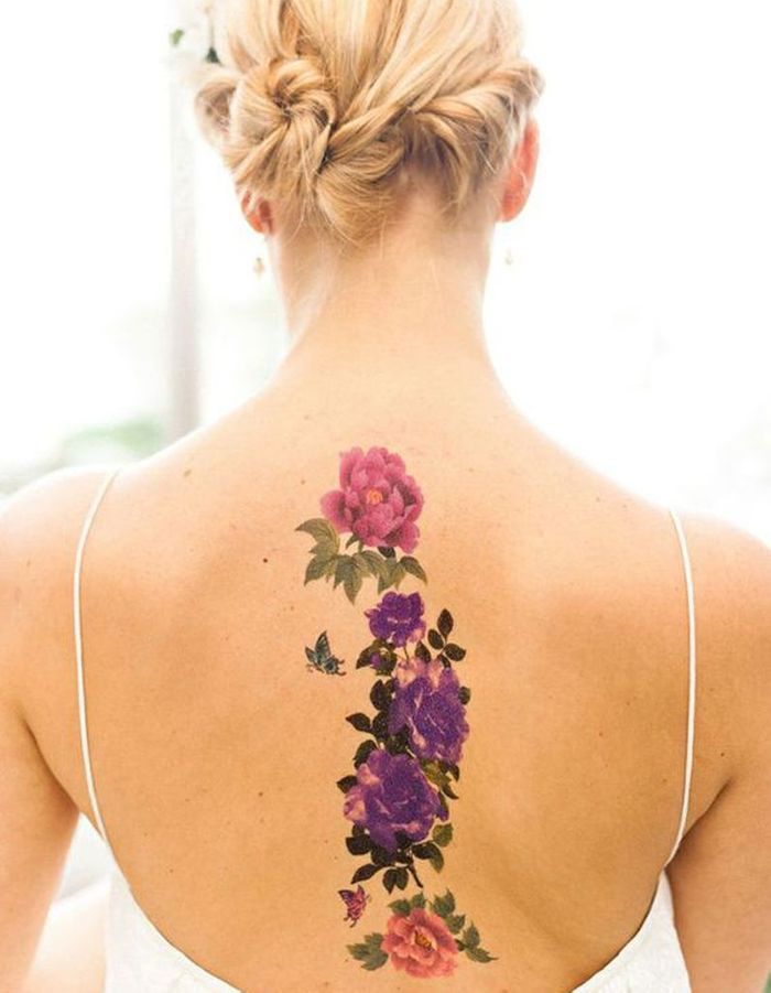 Tatouage colonne vertébrale coloré Oserezvous le tatouage sur la colonne vertébrale ? Elle