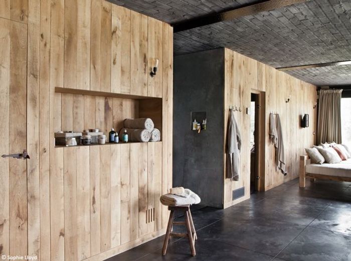 Tendance : le bois habille nos murs elle décoration Brique cheminée inspiration