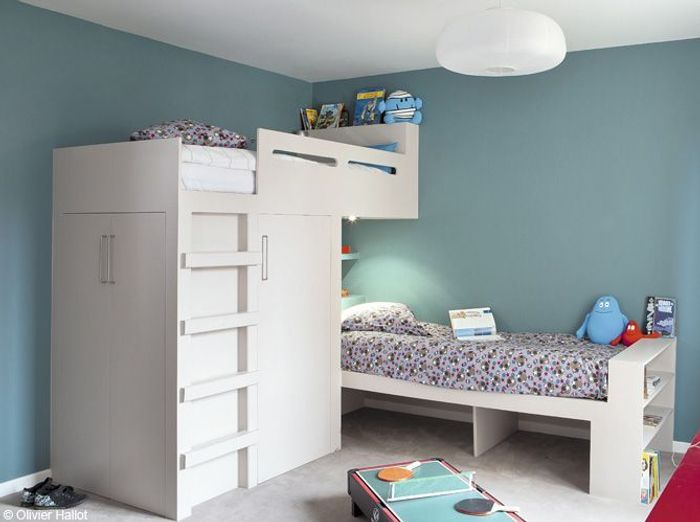 Chambres de garçon : 40 super idées déco elle décoration Chambre bebe vert bleu