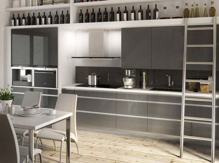 Craquez pour une cuisine grise elle décoration Cuisine contemporaine grise