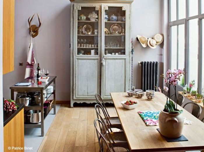 Cuisine campagne elle décoration Rideau pour cuisine campagne chic