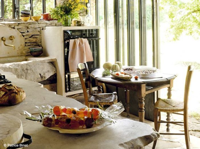 Cuisine campagne elle décoration Rideau pour cuisine campagne chic