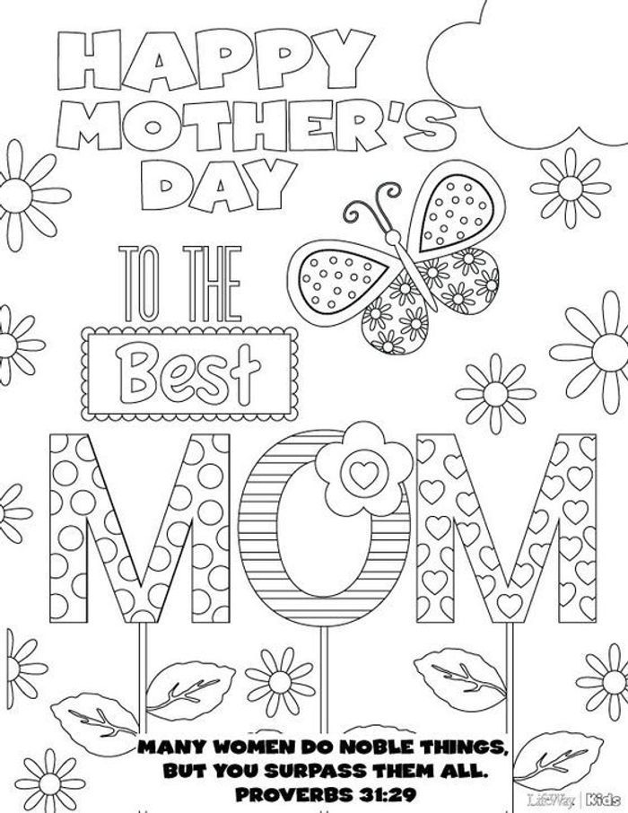Coloriage fête des mères en anglais Coloriage fête des Coloriage fete des meres en anglais
