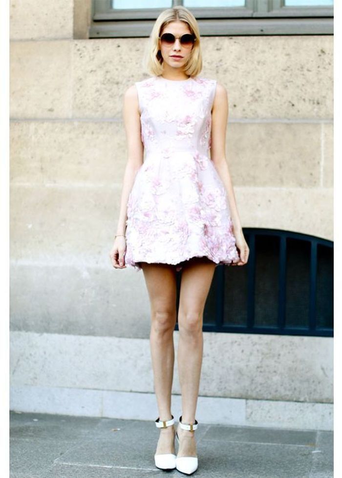 chaussure avec robe rose