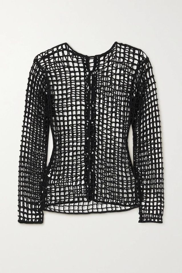 Tendance mode printemps : des sacs aux vêtements, le filet s’impose Pull filet Dion Lee sur Net a porter - Tendance mode printemps : des sacs aux vêtements, le filet s’impose