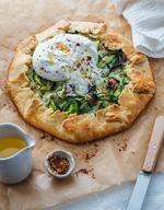 Tarte rustique courgette, burrata, et parmesan