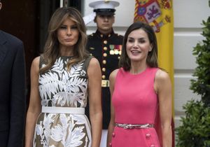 Letizia d’Espagne et Melania Trump portent la même robe, au même endroit
