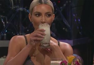 Kim Kardashian avale un jus de sardine pour éviter de dire si ses sœurs sont enceintes