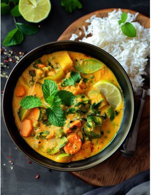 Curry de légumes au lait de coco