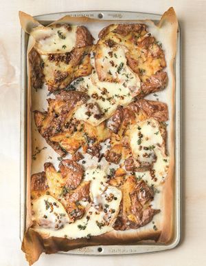 Pommes de terre écrasées au taleggio