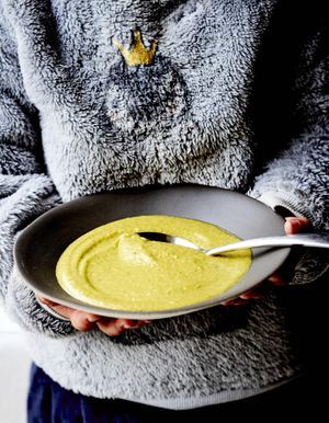Soupe patates douces, poireaux et coco