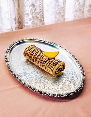 Bûche au chocolat et à l'orange