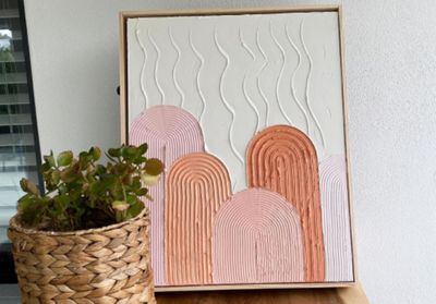 Voici le DIY pour créer un tableau texturé en plâtre