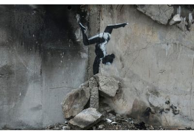 Ukraine/: Banksy dévoile être l'auteur d'une oeuvre réalisée dans une banlieue de Kiev