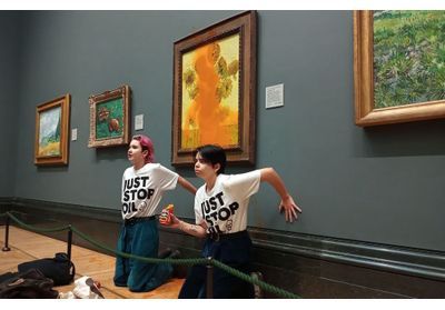 Londres : des militants écologistes ont mené une action choc sur un célèbre tableau de Van Gogh