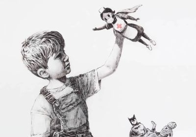 Banksy : sa nouvelle oeuvre en hommage aux soignants