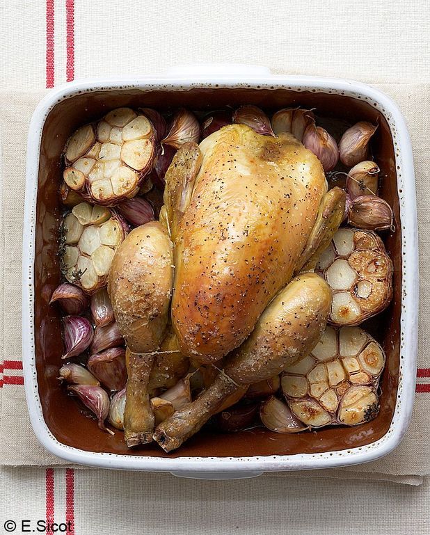 Poulet Ail Ail Ail Pour 6 Personnes Recettes Elle A Table