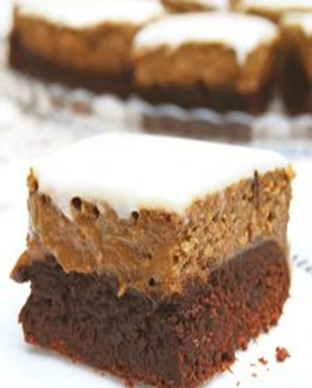 Brownies Etages Au Gateau Au Fromage Au Cafe Pour 1 Personne