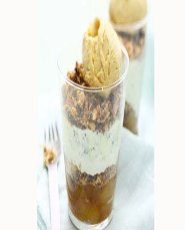 Crumble Aux Noix Pommes Poires En Chutney Mousse Au Bleu Et