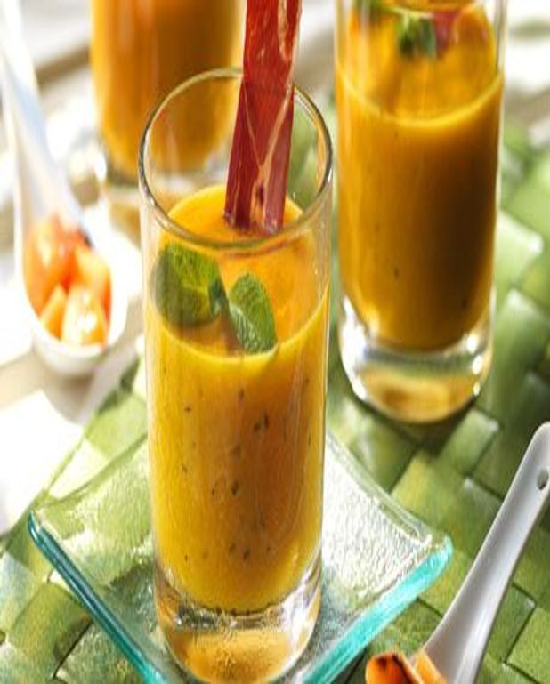 Gaspacho de melon grillé pour 4 personnes Recettes Elle à Table