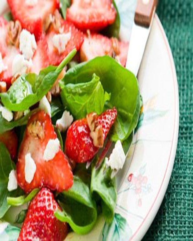 Salade d épinards et de fraises