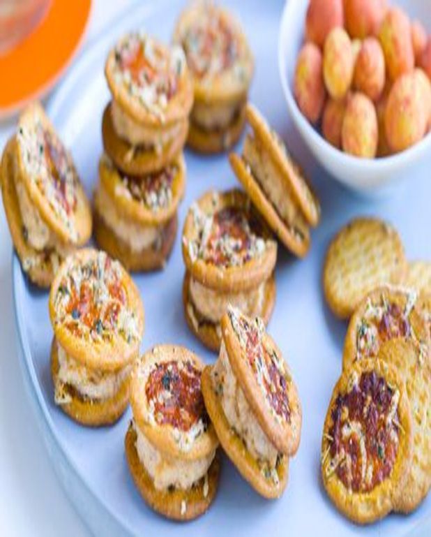 Sandwichs de crackers goût pizza à la ricotta pour 4 personnes
