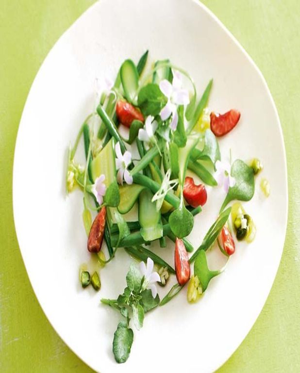 Salade De Courgette Haricot Cerise Sauce Pistache Pour 4 Personnes