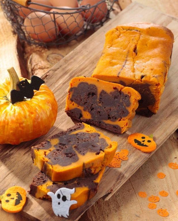 Cake d’Halloween au potiron et chocolat noir