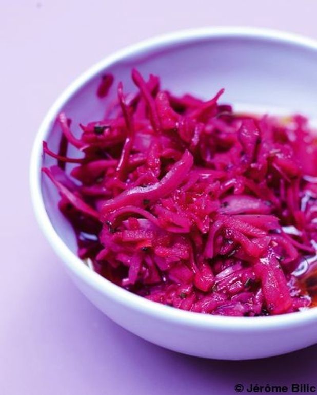 Chou Rouge Et Poires Au Vinaigre De Prune Pour 6 Personnes