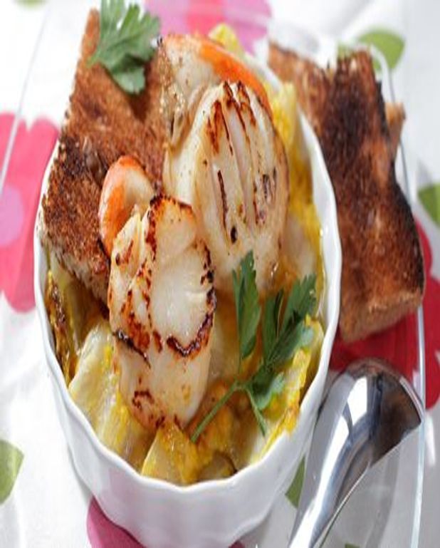 Coquilles Saint Jacques Au Four Pour 4 Personnes Recettes Elle A Table