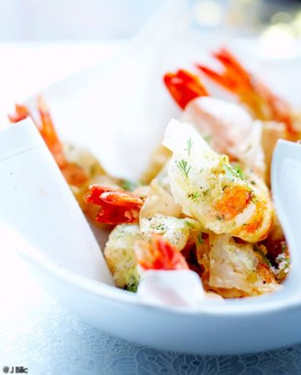 Crevettes frites pour 6 personnes Recettes Elle à Table