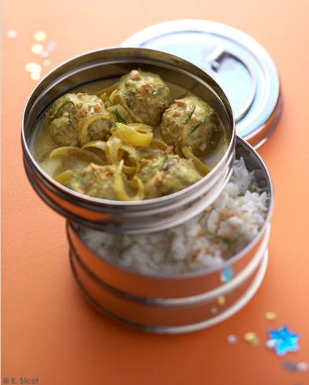 Curry De Boulettes De Boeuf Et Riz Pilaf Pour 4 Personnes