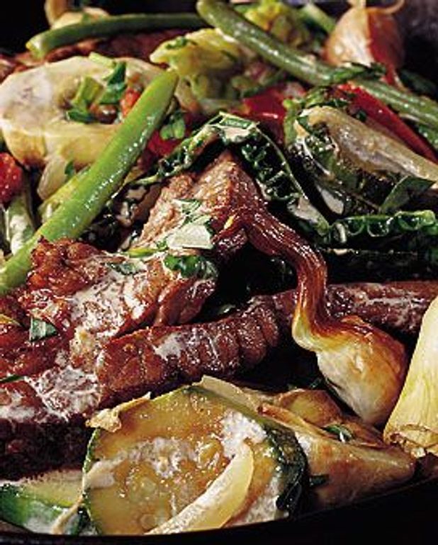 Fauxfilet aux légumes pour 4 personnes Recettes Elle à Table