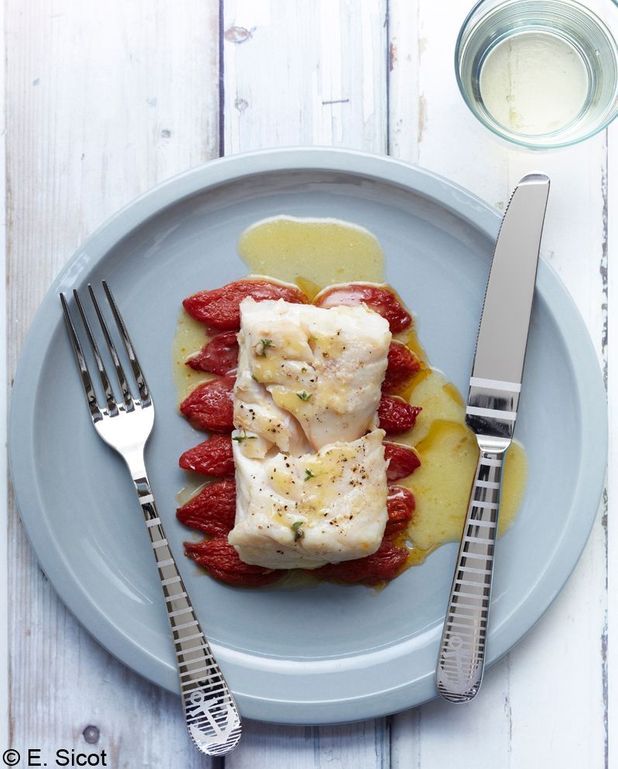 Filet de merlu aux tomates confites pour 6 personnes - Recettes Elle à