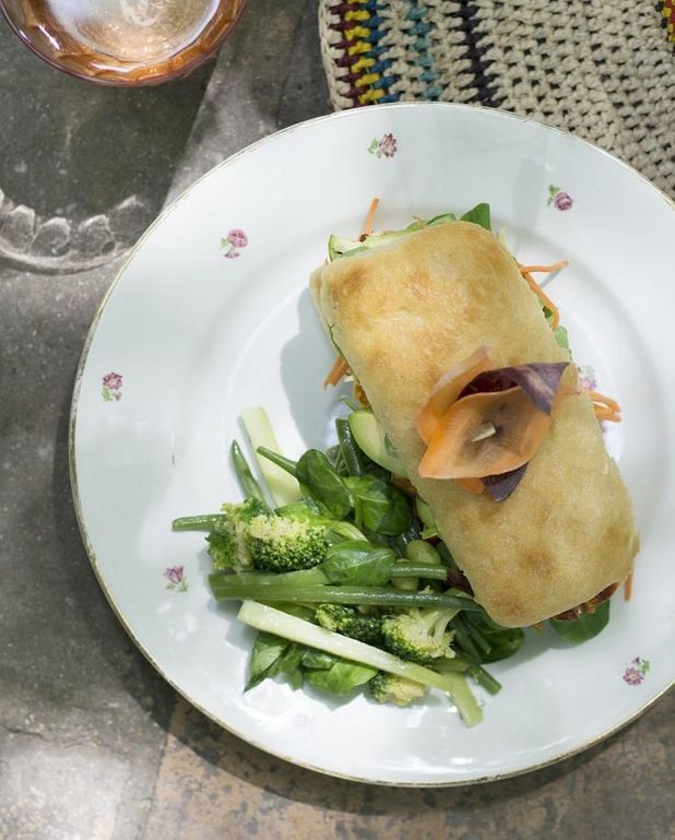 Focaccia halloumi-légumes pour 4 personnes - Recettes Elle Focaccia halloumi-légumes pour 4 personnes - Recettes Elle