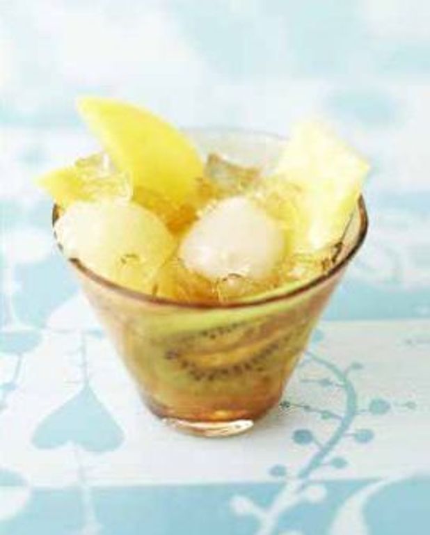 Fruits en tea jelly pour 6 personnes Recettes Elle à Table