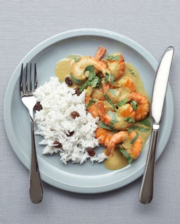 Gambas Curry Et Riz Coco Pour 4 Personnes Recettes Elle A Table