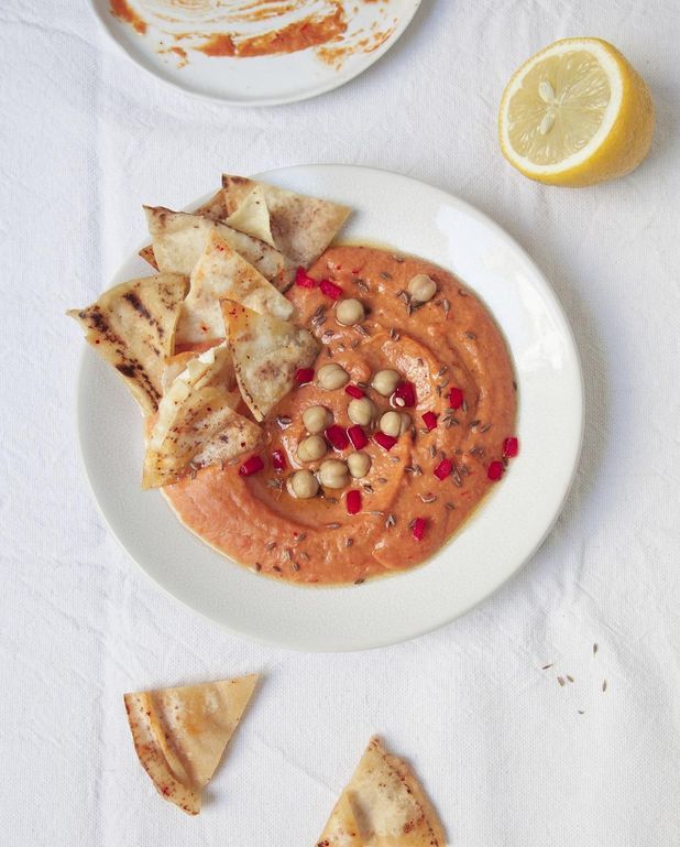 Houmous Aux Poivrons Rouges Pour 6 Personnes Recettes Elle A Table