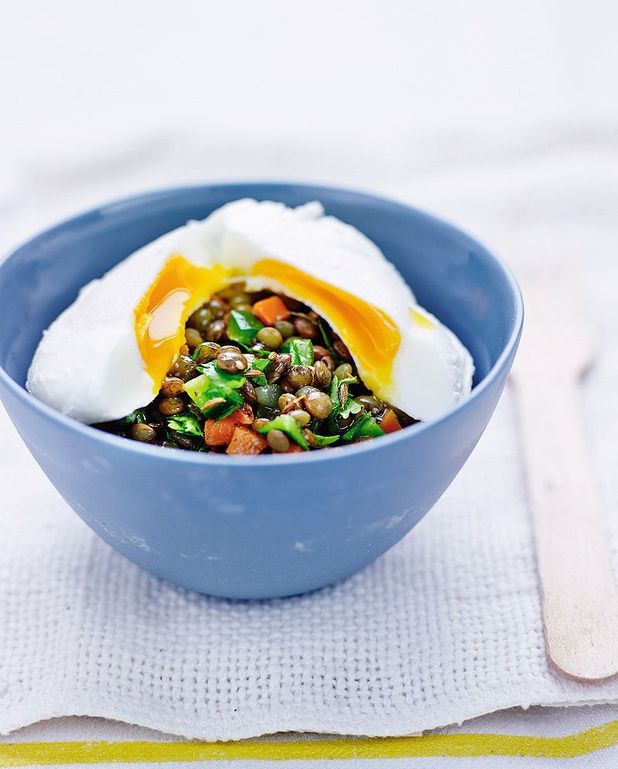 Oeufs Poches Lentilles Vertes Du Puy Pour 4 Personnes Recettes