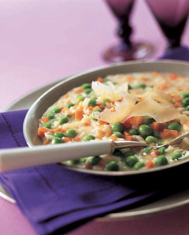 Risotto Aux Carottes Et Petits Pois Pour 4 Personnes Recettes Elle A Table