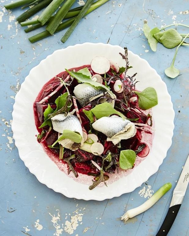 Salade de betterave, hareng, radis, miso pour 6 personnes - Recettes ...