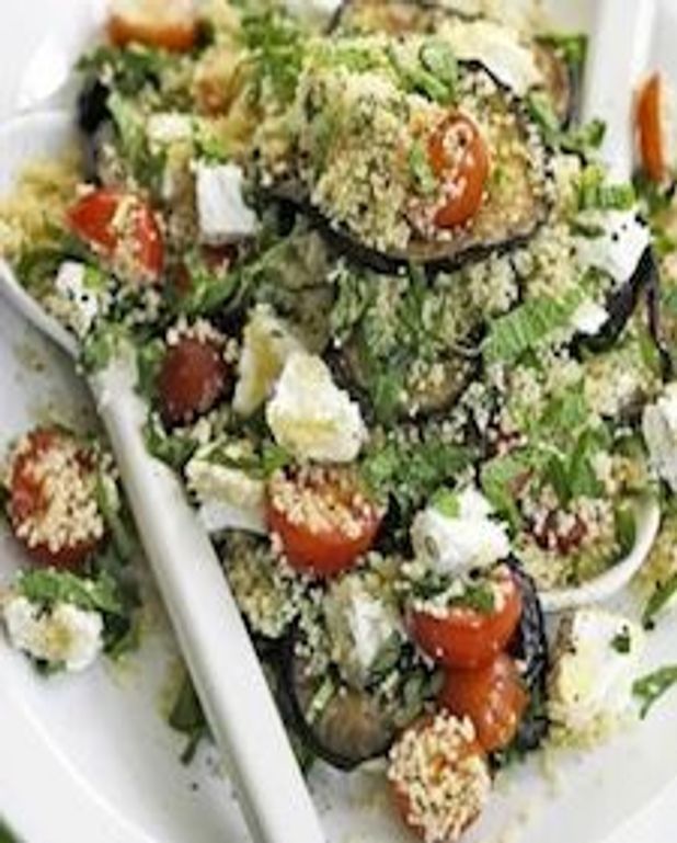 Salade de couscous à l'aubergine