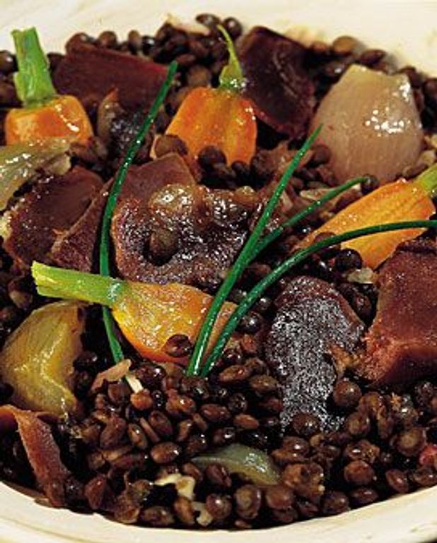 Salade De Lentilles Aux Gesiers Confits Pour 4 Personnes