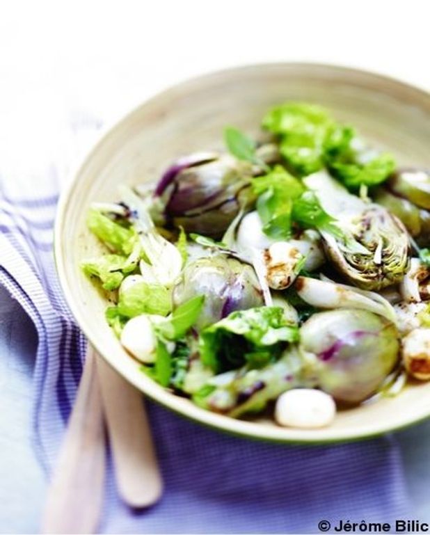 Salade De Petits Artichauts Pour 6 Personnes Recettes Elle A Table