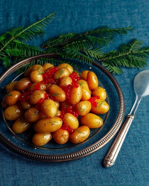 Salade De Pommes De Terre Rattes Et Oeufs De Saumon Pour 4