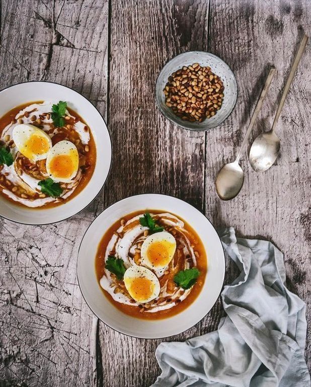 Soupe Butternut Chevre Et Oeuf Pour 4 Personnes Recettes Elle A